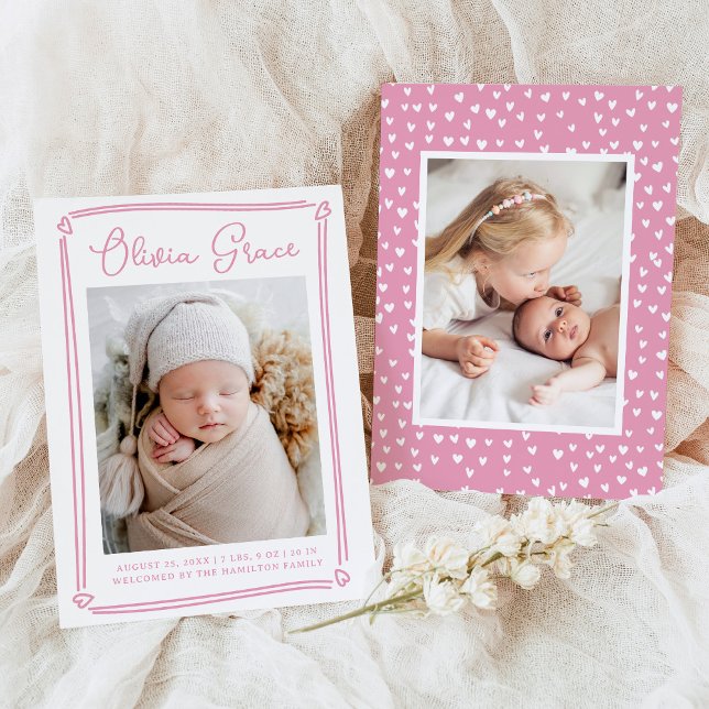 Corazones Caprichosos Anuncio de Nacimiento Foto R (Subido por el creador)