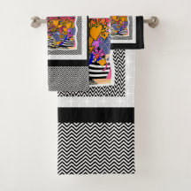 Corazones Chevron + Flores