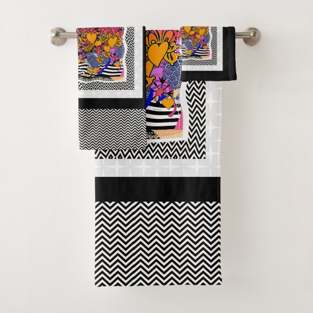 Corazones Chevron + Flores (In situ)