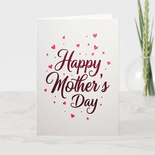 Corazones Chevron Tarjeta Madre (Anverso)