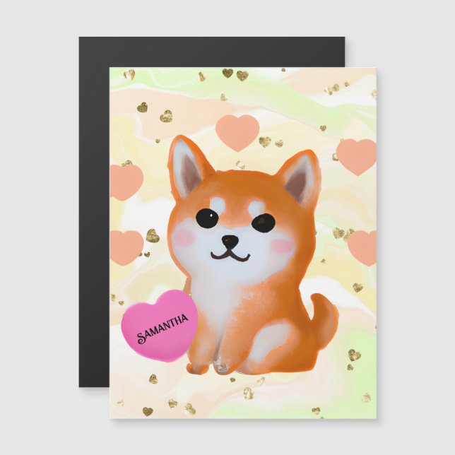 Corazones chiba inu | Para Perro Lover (Anverso/Reverso)