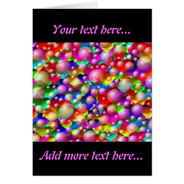 Corazones coloridos (Frente)