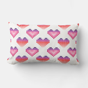 Corazones coloridos decoran la almohada