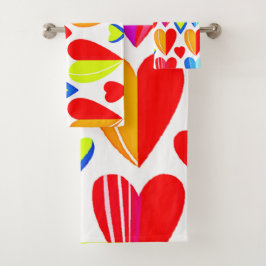 Corazones coloridos se desmoronan: Patrón elegante