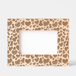 Corazones curvados marco de imagen grabado