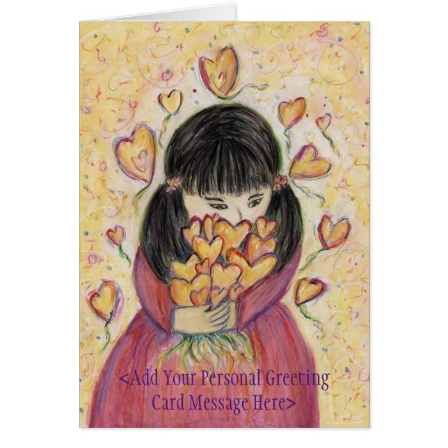 Corazones de amor arcoiris Tarjetas de felicitació (Frente)