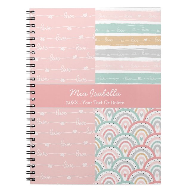 Corazones de Amor de Parche - Cuaderno Arcoíris Pa (Frente)