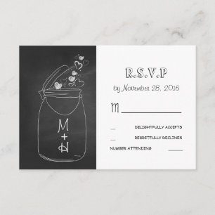 corazones de amor de pizarra jar lindo RSVP