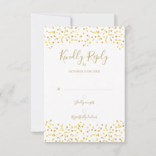 Corazones de amor dorados Confeti Firma RSVP