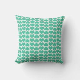 Corazones de amor y almohada de rayas