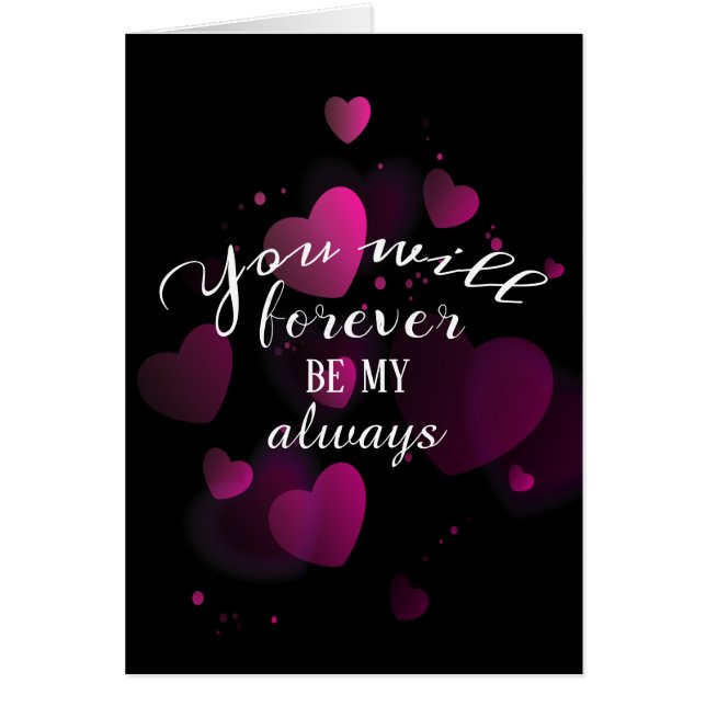 Corazones de aniversario con cita de amor (Frente)