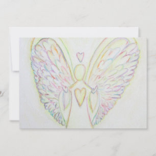 Corazones de Arcoíris Arte Angel Invitaciones Pers