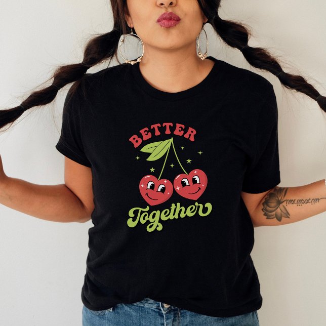 Corazones de cerezo amigos mejor juntos camiseta (Subido por el creador)