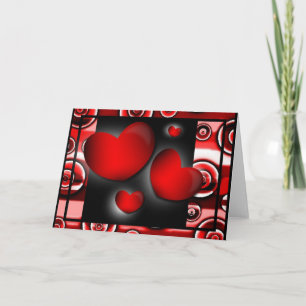 Corazones de El día de San Valentín de tarjetas de