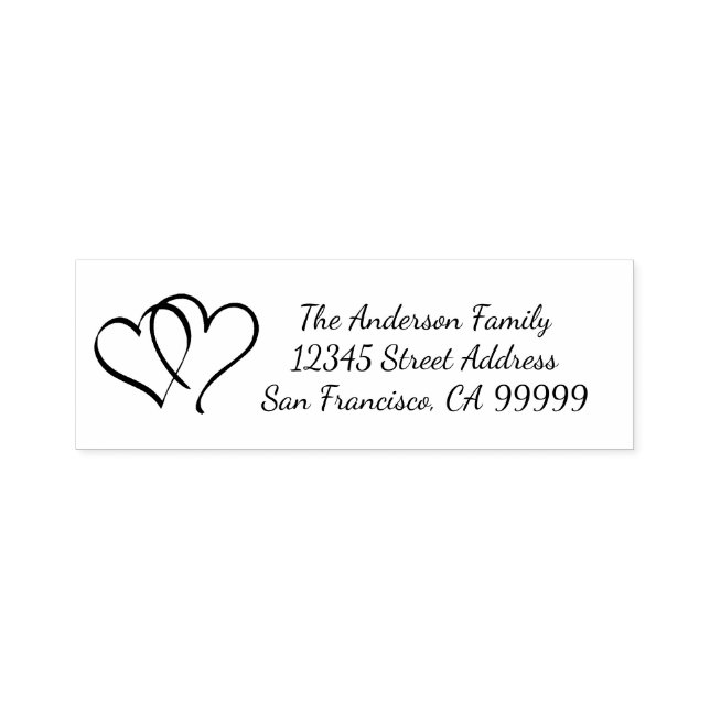 Corazones de enlace - Sello de dirección de autoen (Diseño)