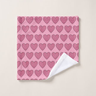Corazones de estampado de guepardo rosa