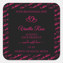 Corazones de etiquetas de producto de nube de pala