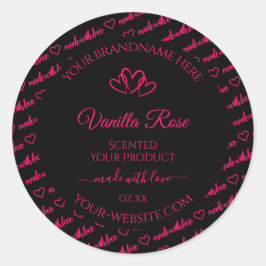 Corazones de etiquetas de producto de nube de pala