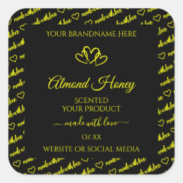 Corazones de etiquetas de productos de nube de pal