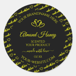 Corazones de etiquetas de productos de nube de pal