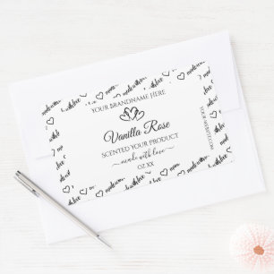 Corazones de etiquetas de productos en la nube de 