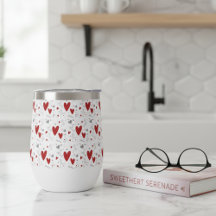 Corazones de garabato rojos y negros