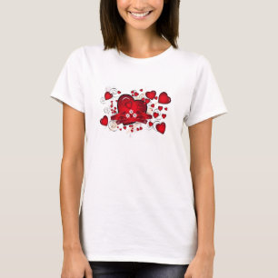 CORAZONES DE LA CAMISETA DE LAS MUJERES A MONTONES