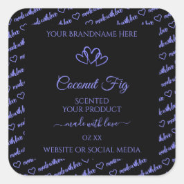 Corazones de las etiquetas de los productos de la 