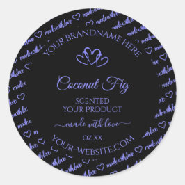 Corazones de las etiquetas de los productos de la 