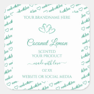 Corazones de las etiquetas de producto de la nube 