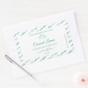 Corazones de las etiquetas de producto de la nube 