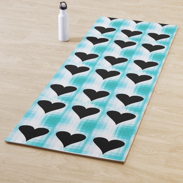 Corazones De Mat De Yoga Negro (In situ)