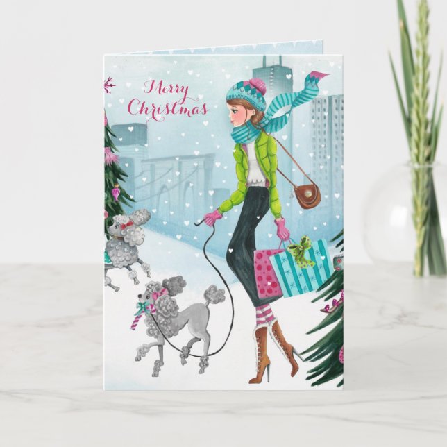 Corazones de Nieve - Tarjeta de felicitaciones de  (Anverso)