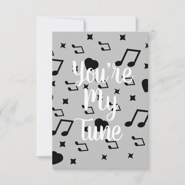 Corazones de notas musicales del día de San Valent (Anverso)