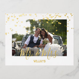 Corazones de oro, simple tarjeta de agradecimiento