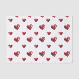 Corazones de papel de tejidos