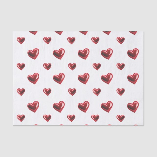 Corazones de papel de tejidos (Anverso)