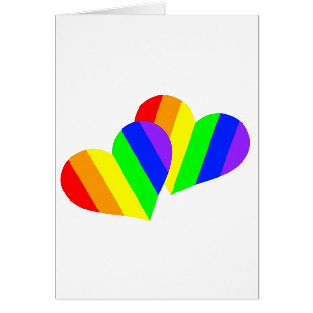 Corazones de parejas de arcoiris (Frente)