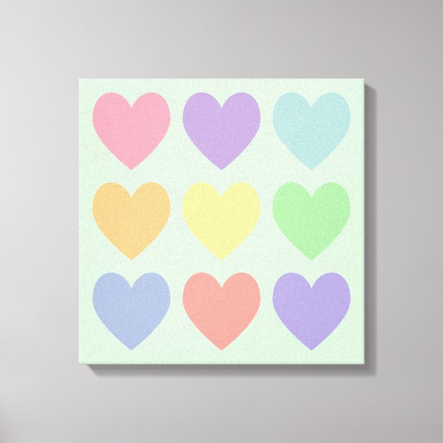 Corazones de Pastel Lienzo Envuelto (Anverso)