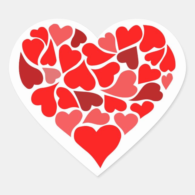 Corazones de pegatinas de amor (Anverso)
