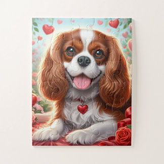 Corazones de rompecabezas de cachorro de chiflado