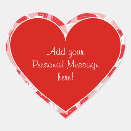 Corazones de San Valentín "con amor" - Pegatina