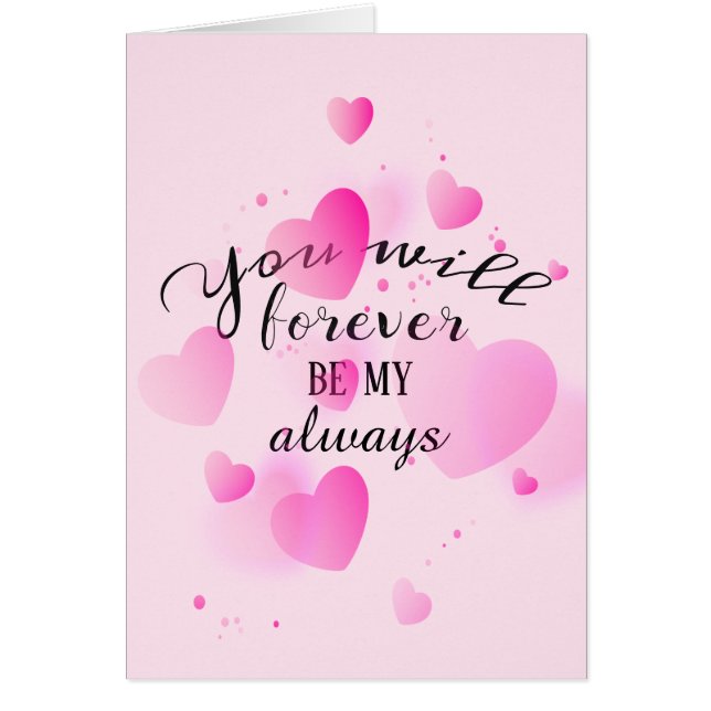 Corazones de San Valentín con cita de amor (Frente)