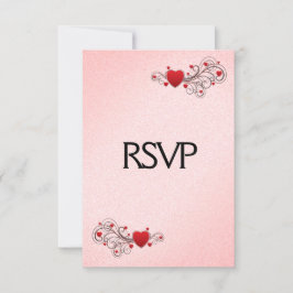 Corazones de San Valentín RSVP con opción de menú