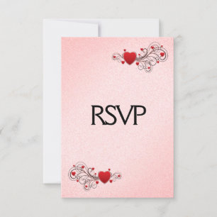 Corazones de San Valentín RSVP con opción de menú
