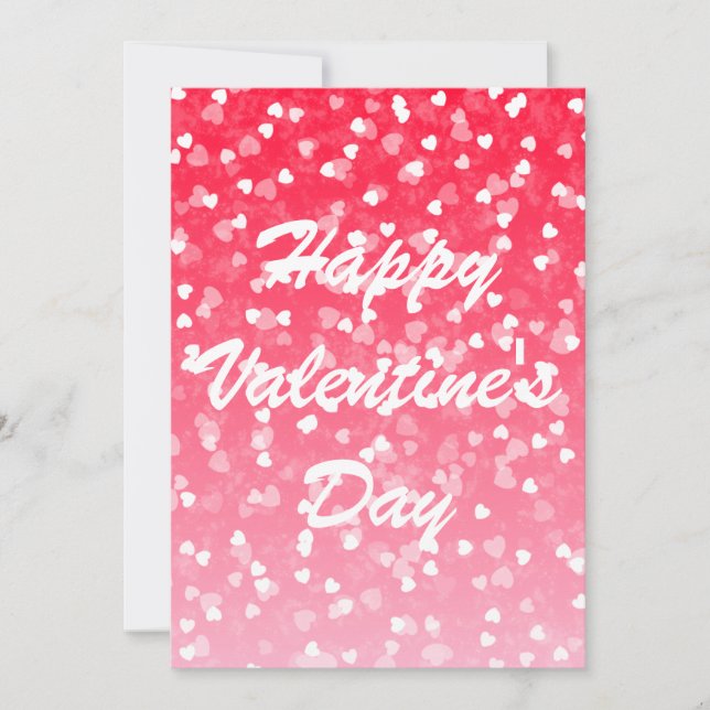 Corazones de San Valentín y tarjeta plana de amor (Anverso)