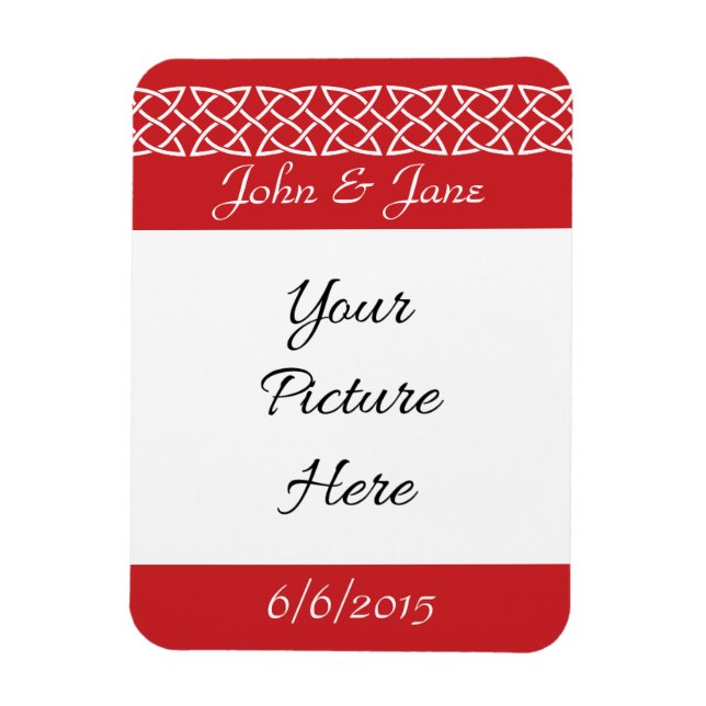 Corazones de tejos celtas en el imán de Cherry par (Vertical)