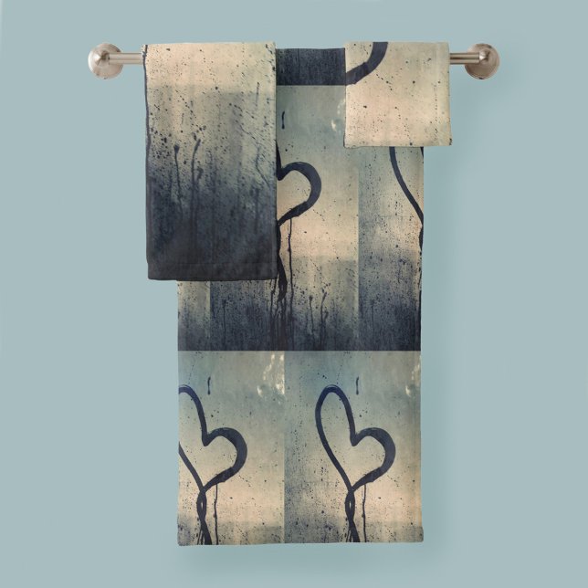 Corazones de vapor azul beige negro (Subido por el creador)