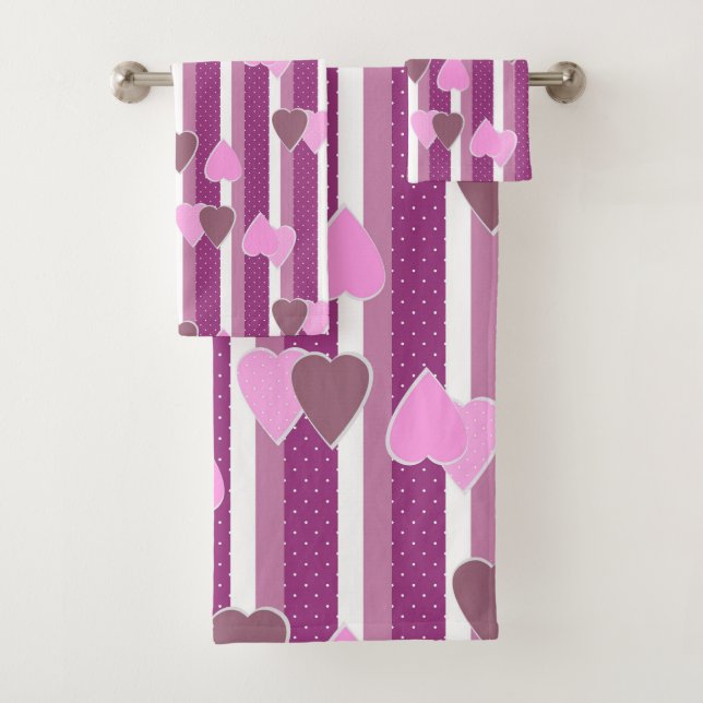Corazones del Día de San Valentín sobre fondo a ra (In situ)