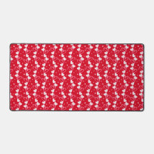 Corazones Doddles, Rojo, Alfombrilla de escritorio